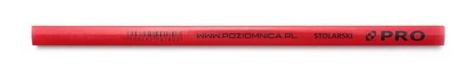 Ołówek stolarski 300 mm – drewno lipowe HB | baryłkowaty, prostokątna minka